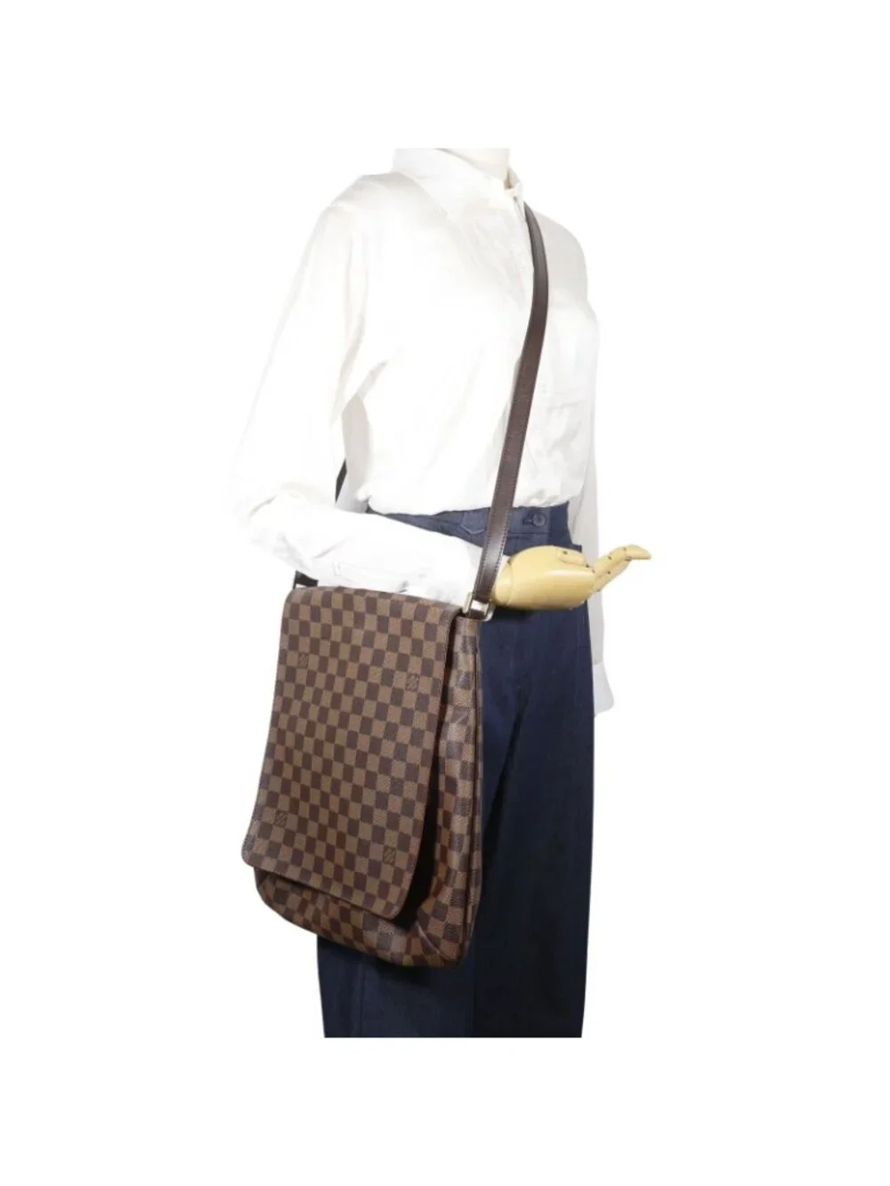 Louis Vuitton Musette Damier Canvas Brown Shoulder